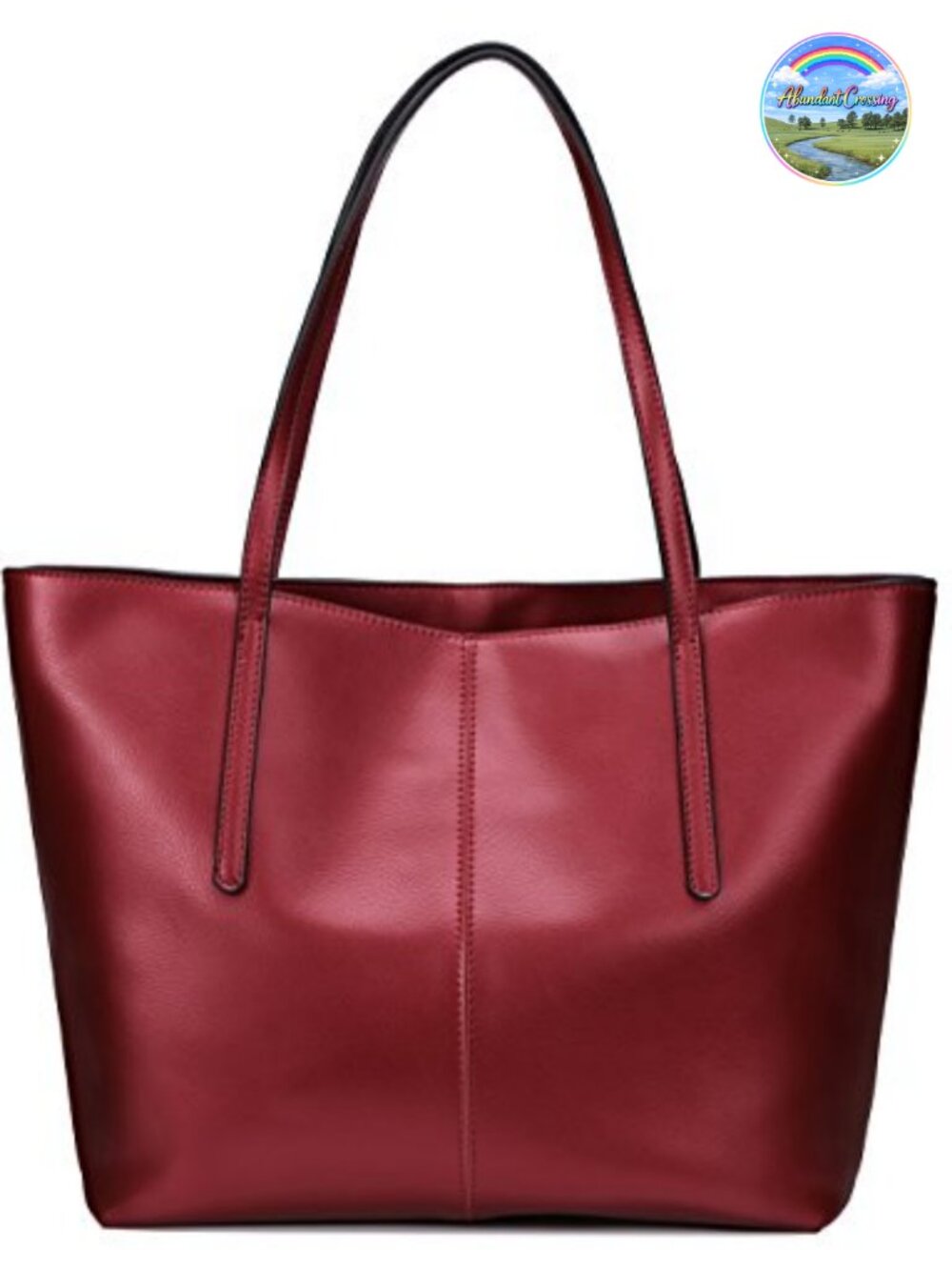 Genuine Leather Tote Bag Large Shoulder Handbag Zip Work Travel